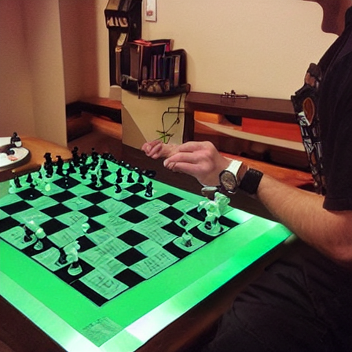 KREA AI “ masterchief plays rtx chess