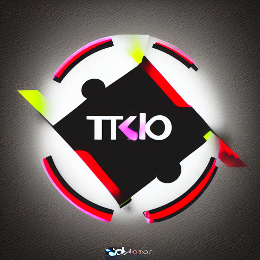 KREA AI - new tik-tok logo,logo design,high contrast,cyberpu...