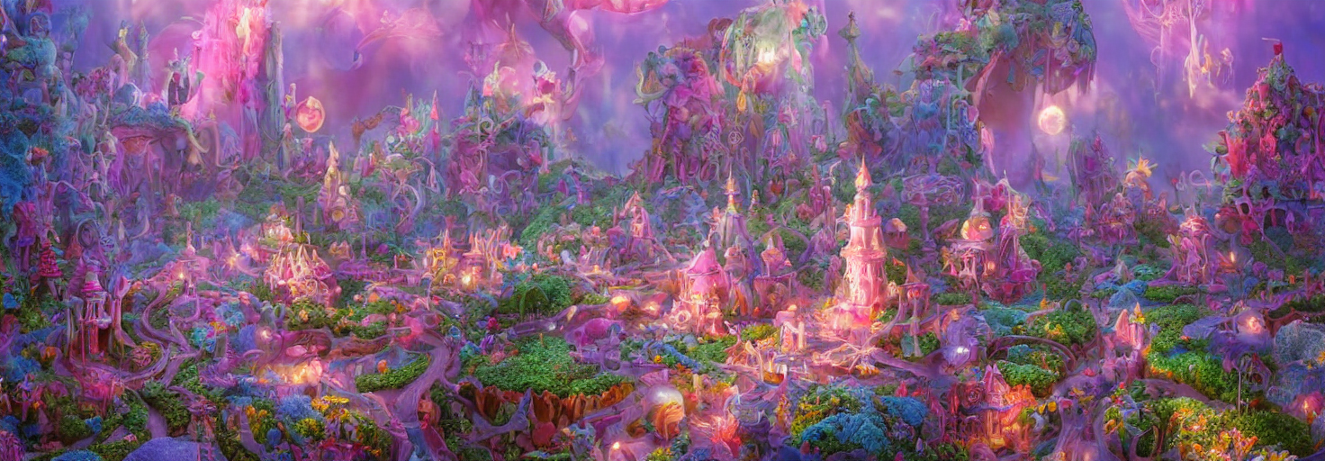 KREA AI Wonderland, Feywild, Utopia, Candyland, Oz, Pyrola...