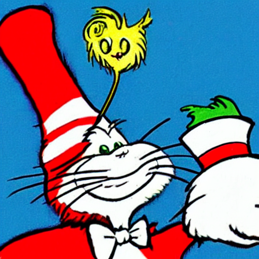 KREA AI - The cat in the hat has lost his hat and became an