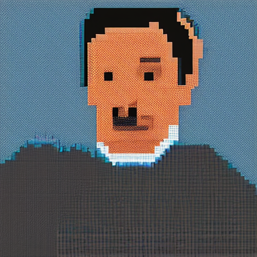KREA AI pixel art portrait of adolf hitler