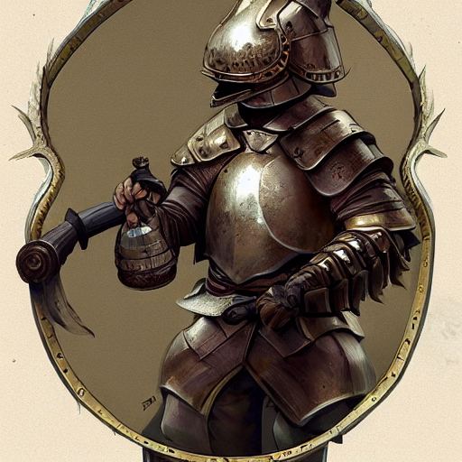 KREA AI armored duck, duck wearing medieval plate armor, i...