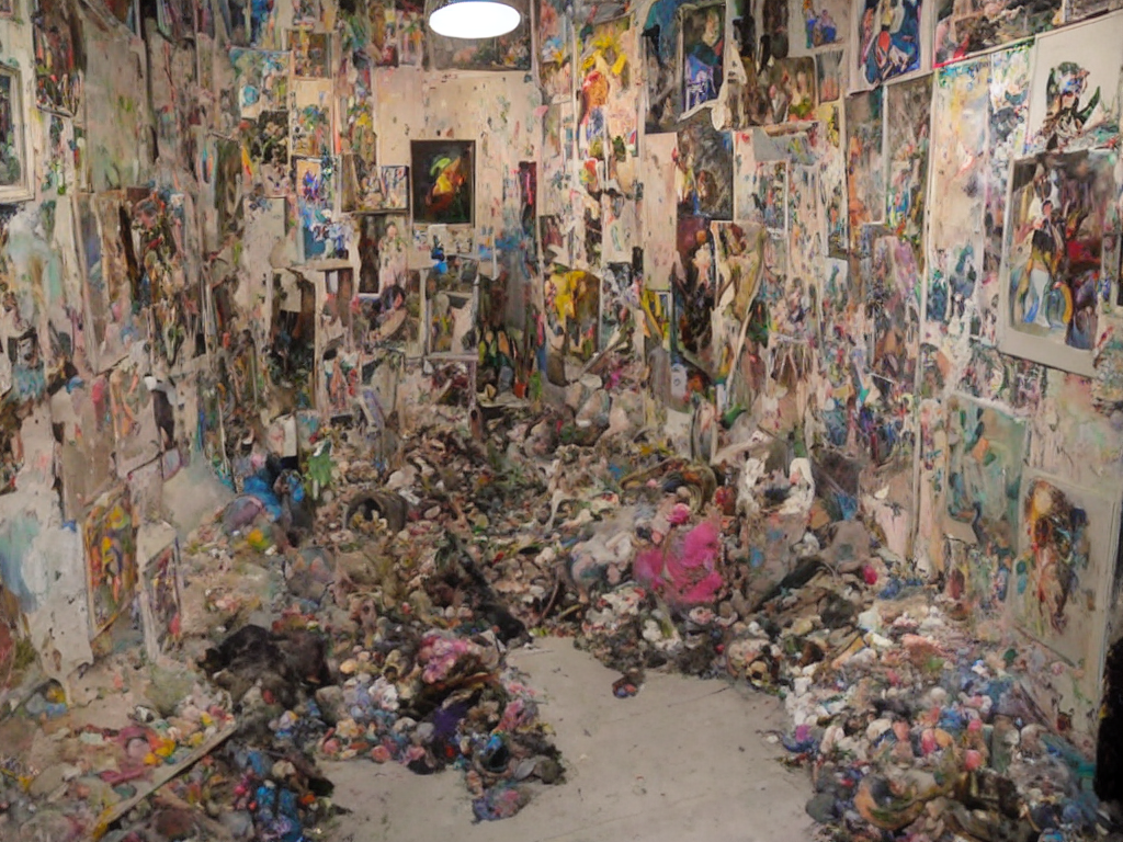 KREA AI the absolute worst art gallery exhibition in a hoa...