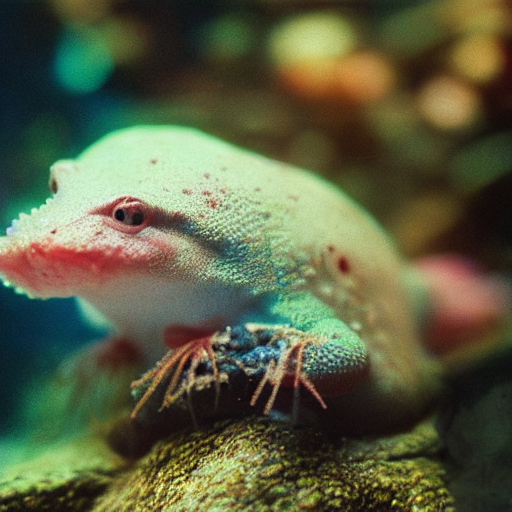 KREA AI Close up of an axolotl in an aquarium, insanely de...