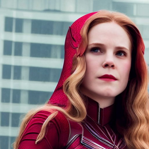 KREA AI Erin Moriarty as Wanda, Wanda Vision, Scarlet Witc...