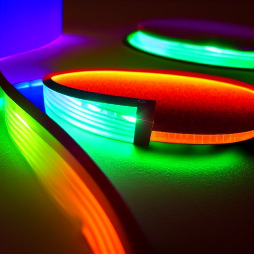 KREA AI cob led tape, colourful, product render, 8 k, leds...
