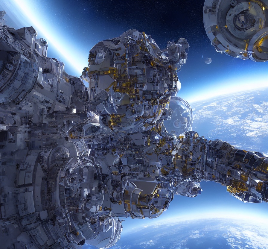 KREA AI - nuclear reactor in space, ue 5, ue 6, unreal engin...