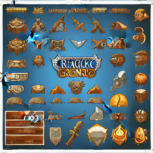 KREA AI A spritesheet of ragnarok MMORPG online as a game