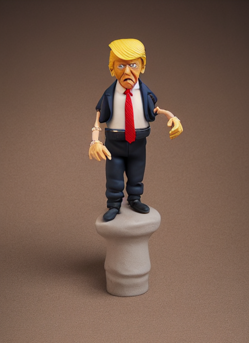 KREA AI product photography of a claymation action figure