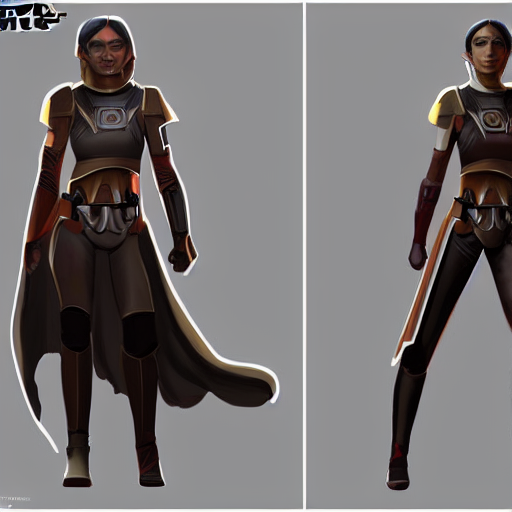 KREA AI ashoka from star wars the old republic, concept ar...