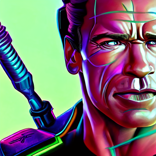 KREA AI - a screenshot of arnold schwarzenegger as sombra in…