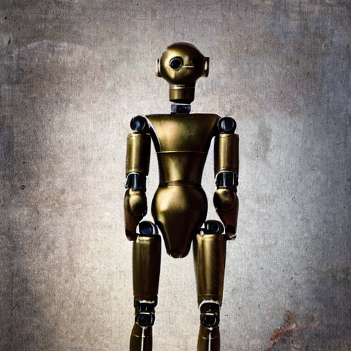 KREA AI humanoid robot, ancient greek humanoid robot, bron...