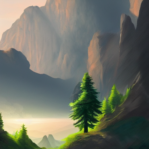 KREA AI 🏞⛰🌲🏜, artstation, matte painting, digital art,