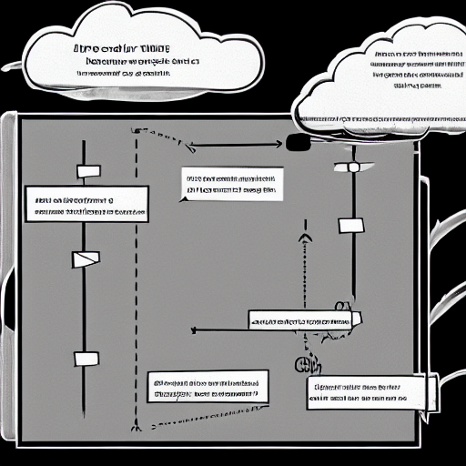KREA AI exploded diagram of a simple time machine. black a...