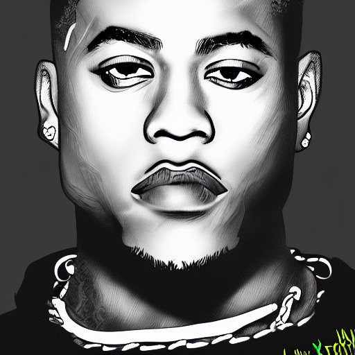 KREA AI xxxtentacion digital art