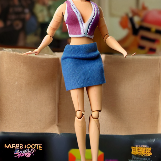 KREA AI margot robbie barbie action figure