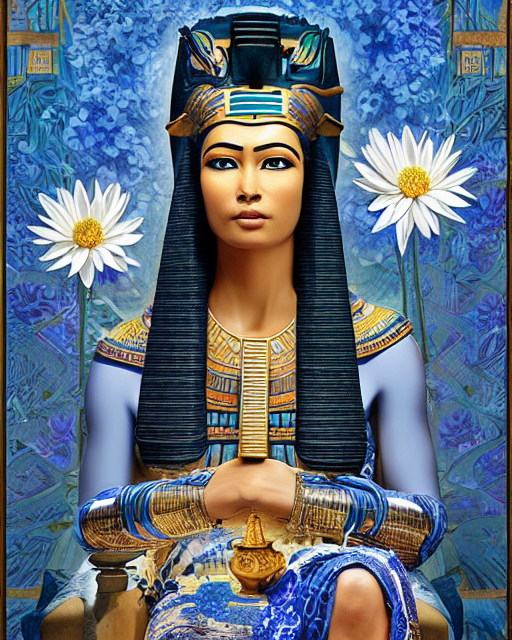 KREA AI a portrait of a beautiful female ancient Egyptian