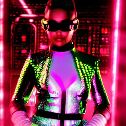 KREA AI - a gorgeous, beautiful cyber electro luminescent nu...