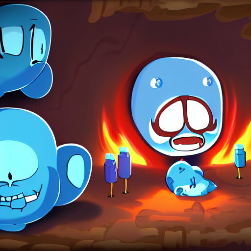 KREA AI binding of isaac, isaac, blue baby, guppy, monstro...