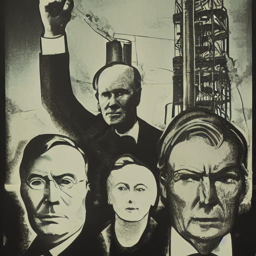 KREA AI - double exposure lithograph of john d rockefeller a&mldr;