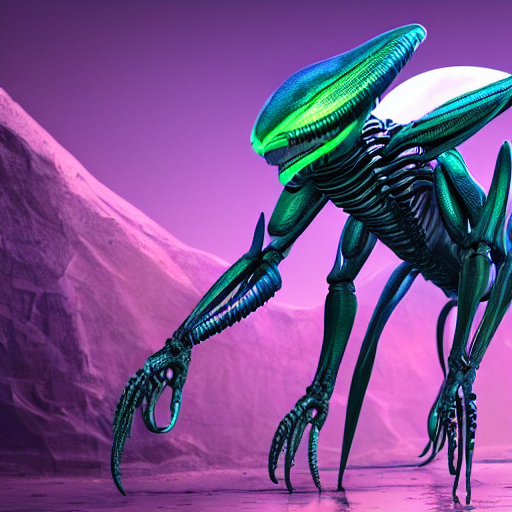 KREA AI mantisxenomorph hybrid, full body, digital art, h...