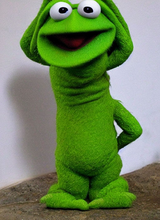 KREA AI kermit shrek jolly green giant grinch hybrid dream...