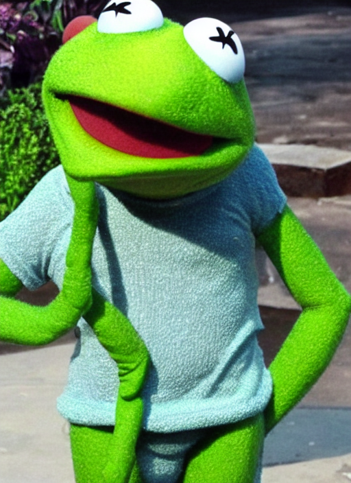 KREA AI kermit shrek jolly green giant hybrid dreamworks