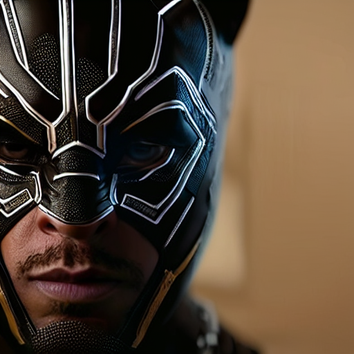 KREA AI Ryan Gosling as Black Panther, detailed, realistic...