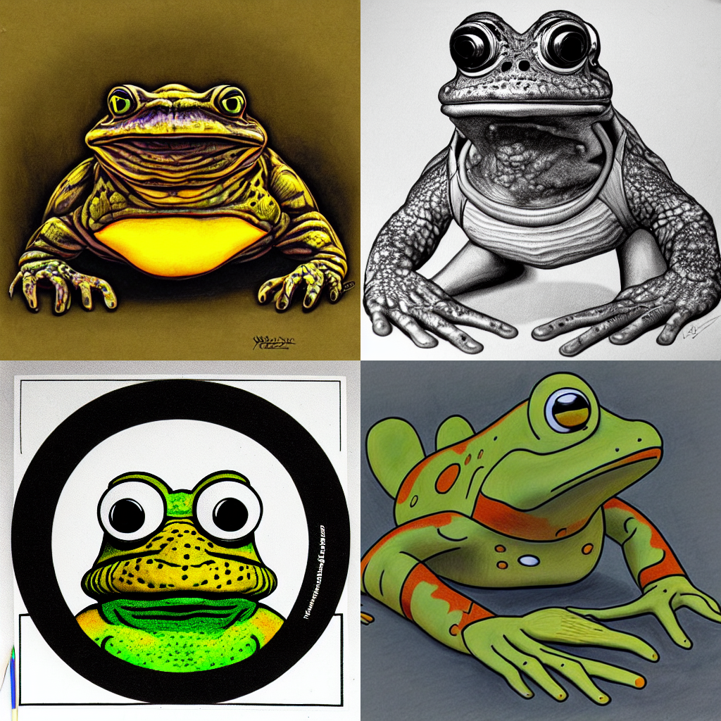KREA AI futurama hypnotoad, realistic drawing