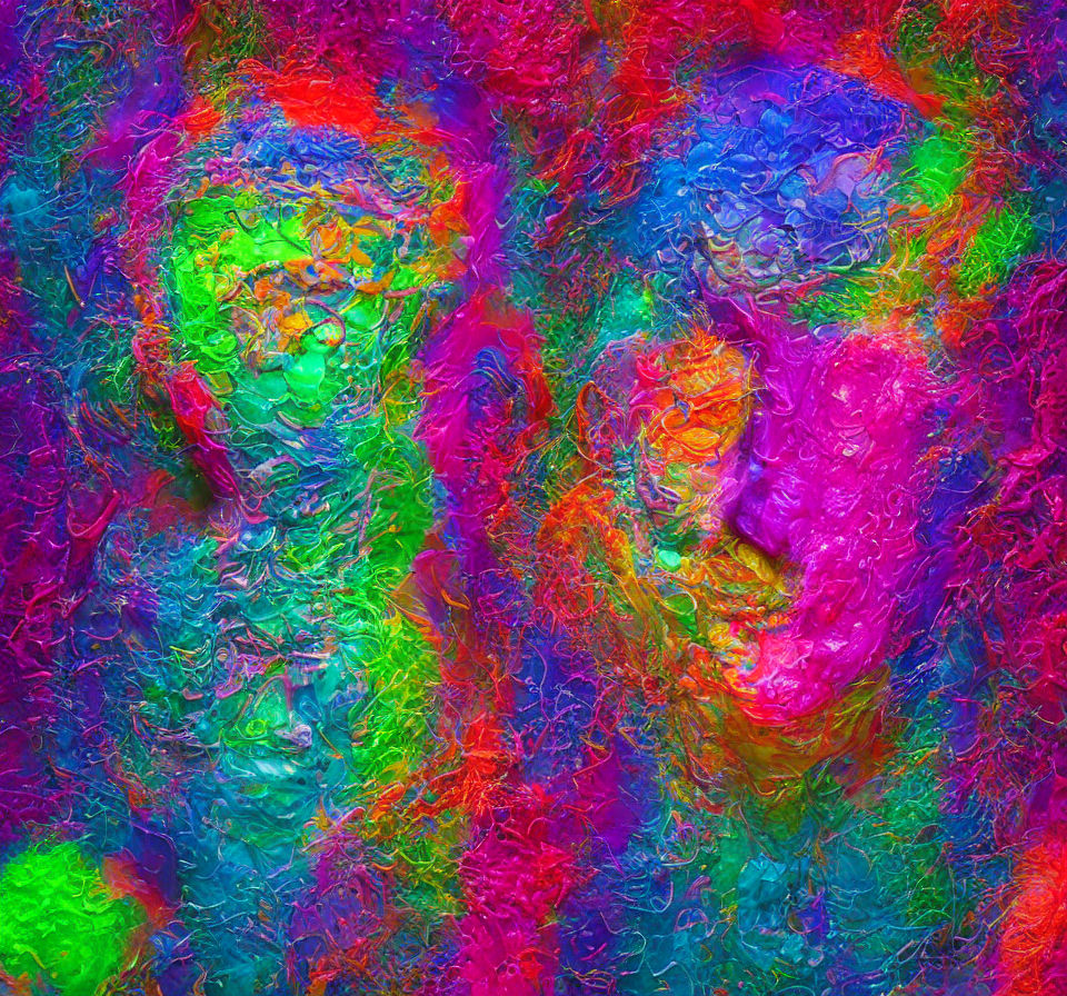 KREA AI insides of one opened human head explode into a ma...