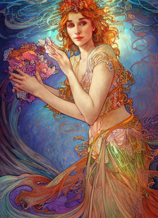 KREA AI Water Elemental Goddess, ambient lighting, 4k, jos...