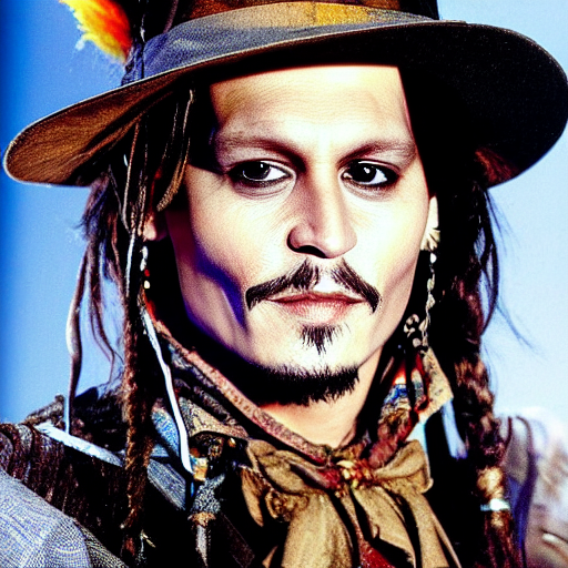 KREA AI - Johnny Depp as the Scarecrow from The Wizard of Oz