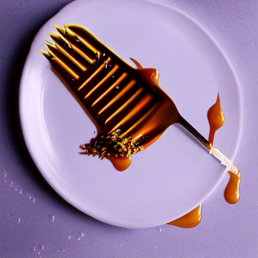 KREA AI a photorealistic fork covered in dripping honey, s...