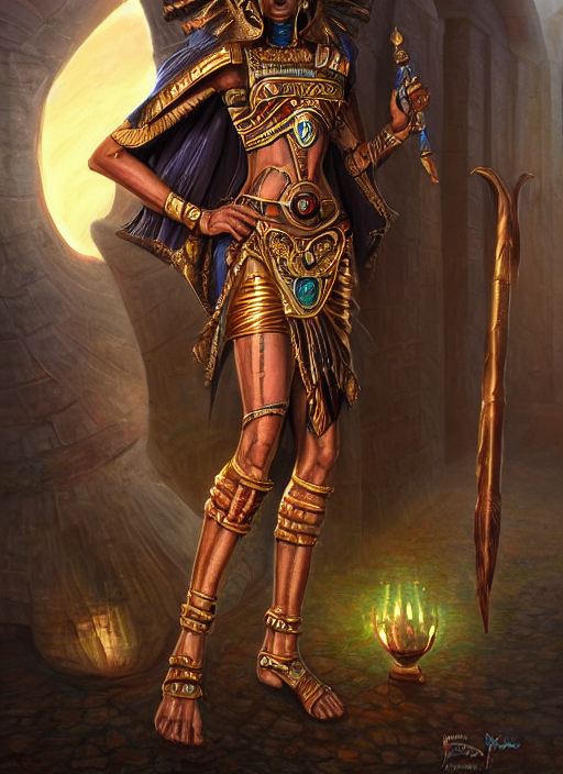 KREA AI sekmet egyptian inspired, ultra detailed fantasy,