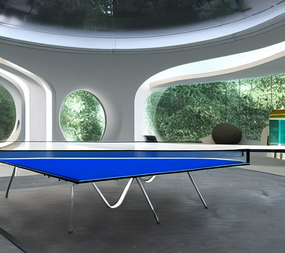 KREA AI A table tennis table whichi is also a pool inside