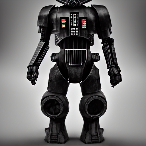 KREA AI huge power armor with servos from fallout in the s...