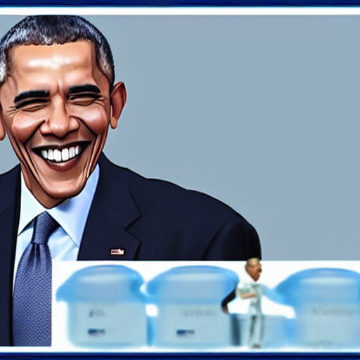 KREA AI barack obama in a toothpaste commercial