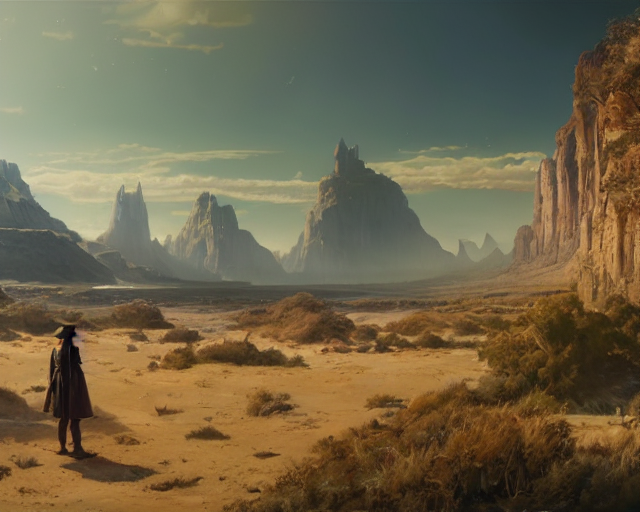 KREA AI highly detailed vfx landscape of westworld, stephe...