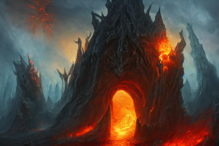 KREA AI gates of hell, fantasy artwork, award winning, ver...