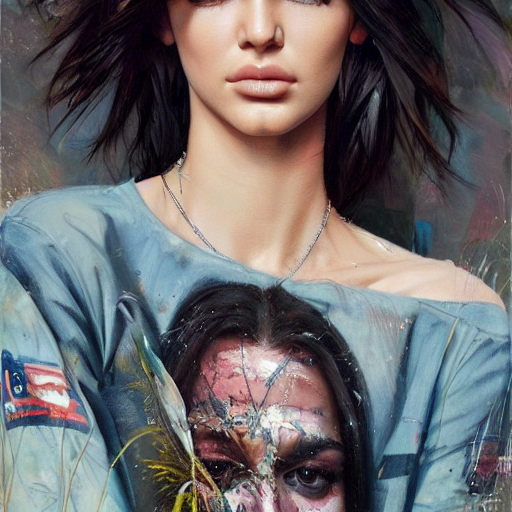 KREA AI fashion model kendall jenner by Sandra Chevrier by...