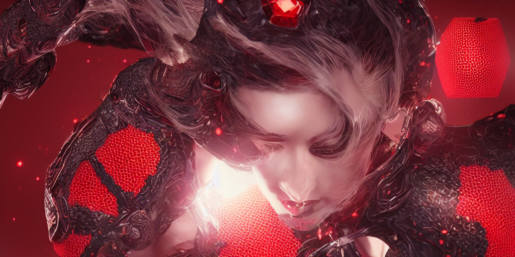 KREA AI crimson black dripping honey, concept