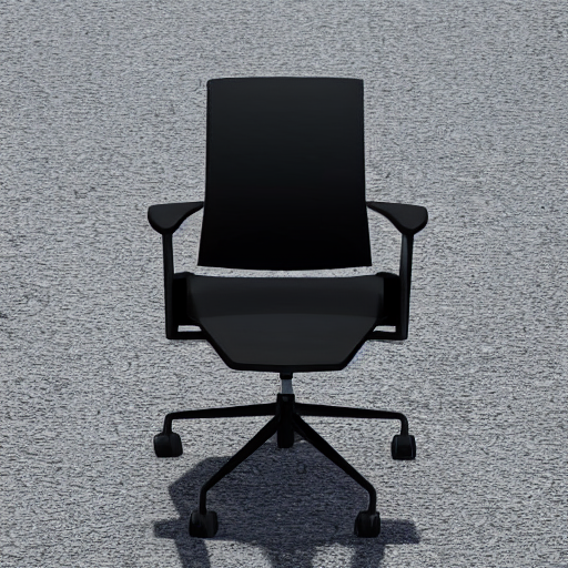 KREA AI Photograph of an office chair made from black stee...