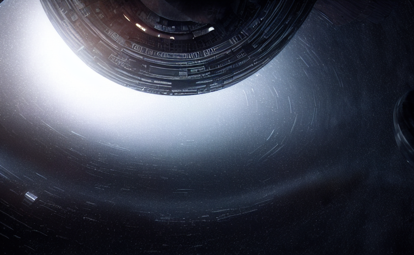 KREA AI interstellar style black hole, christopher nolan,