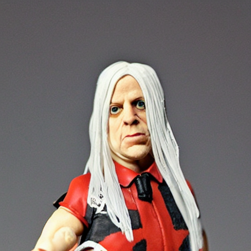 KREA AI genesis p orridge action figure