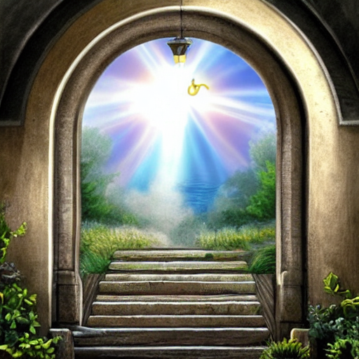 KREA AI the gates of heaven in hyper realistic detail