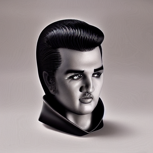 KREA AI toilet bowl that resembles elvis presley to an unc...