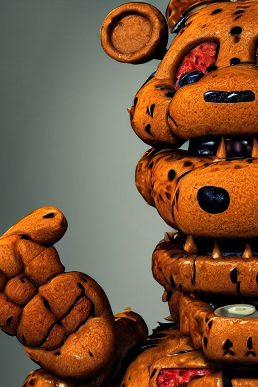 KREA AI - freddy fazbear pizzaria, ultra realistic dark and ...