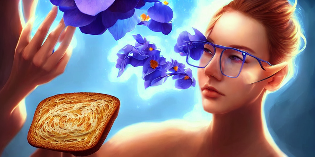 KREA AI epic professional digital art of a bread toast!!!!...