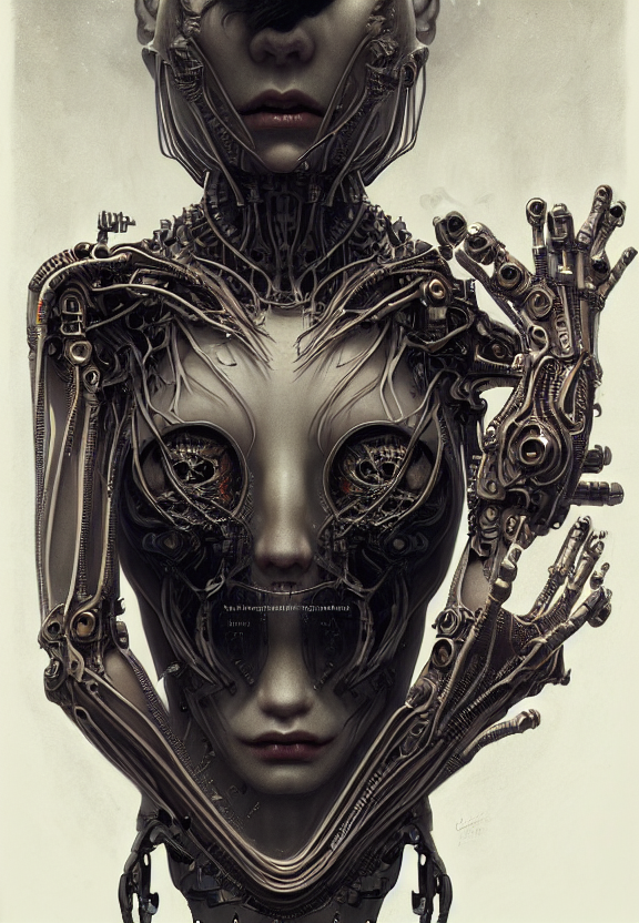 KREA AI - ultra realist intricate detailed horror painting o...