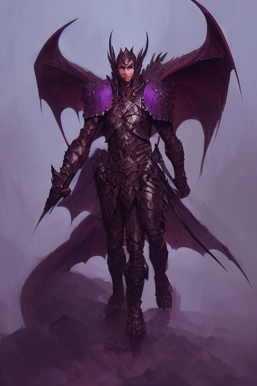 KREA AI Man, hunter, dragon inspired armor, dragon wings,